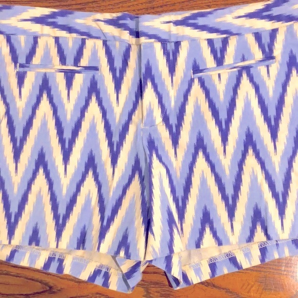 GAP Striped Shorts Womens Size 8 - Navy and Baby Blue White - Picture 4 of 10